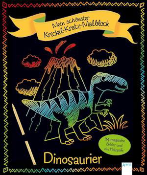 Cover for Ilka Röhling · Mein schönster Krickel-Kratz-Malblock. Dinosaurier (Paperback Book) (2021)