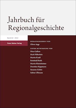 Cover for Oliver Auge · Jahrbuch Fur Regionalgeschichte 40 (Book) (2022)