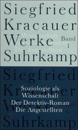 Cover for Siegfried Kracauer · Werke,kt.1 Soziol.als Wiss. (Book)