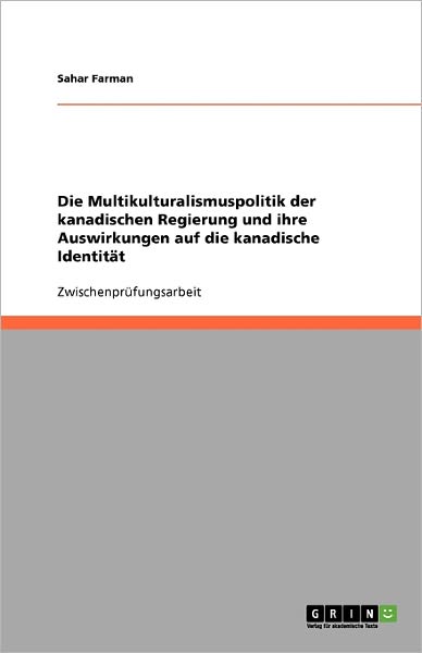 Cover for Farman · Die Multikulturalismuspolitik de (Book) [German edition] (2008)