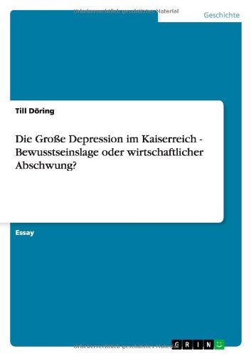 Cover for Döring · Die Große Depression im Kaiserre (Book) [German edition] (2010)