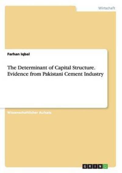 Cover for Iqbal · The Determinant of Capital Struct (Book) (2016)