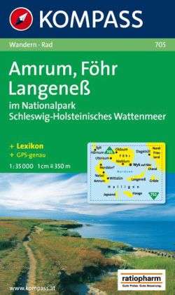 Cover for Mair-Dumont / Kompass · Kompass Wanderkarte: Amrum-Föhr Langeness im Naturpark Schleswig-Holsteinisches Wattenmeer (Book) [1st edition] (2002)