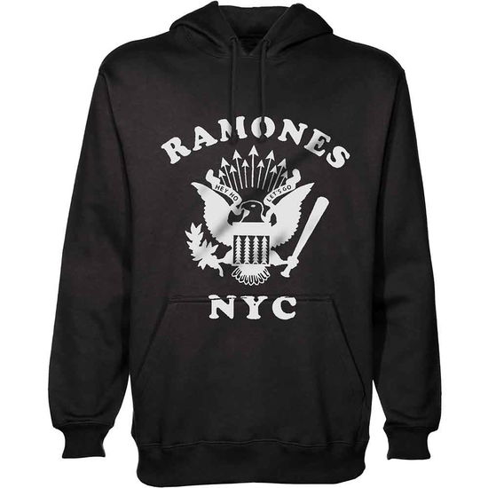 Cover for Ramones · Ramones Unisex Pullover Hoodie: Retro Eagle New York City (Black) (Hoodie)