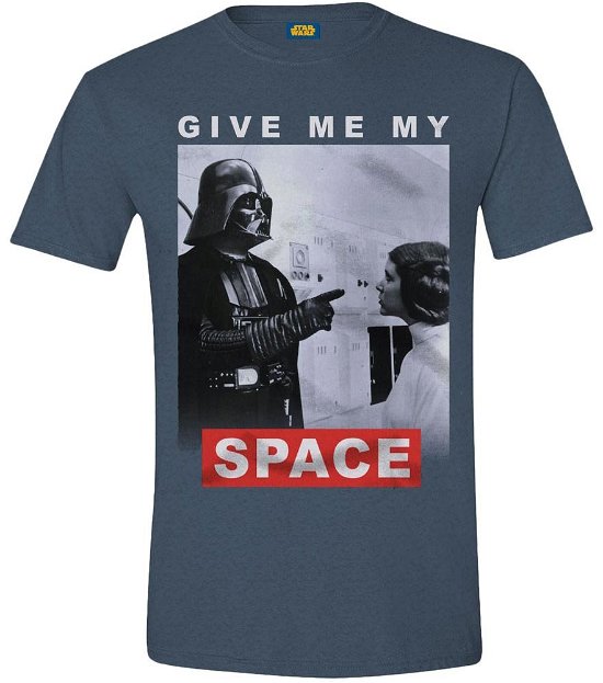Cover for Star Wars · Star Wars - Give Me My Space Men T-shirt - Blue Melange (Spielzeug)