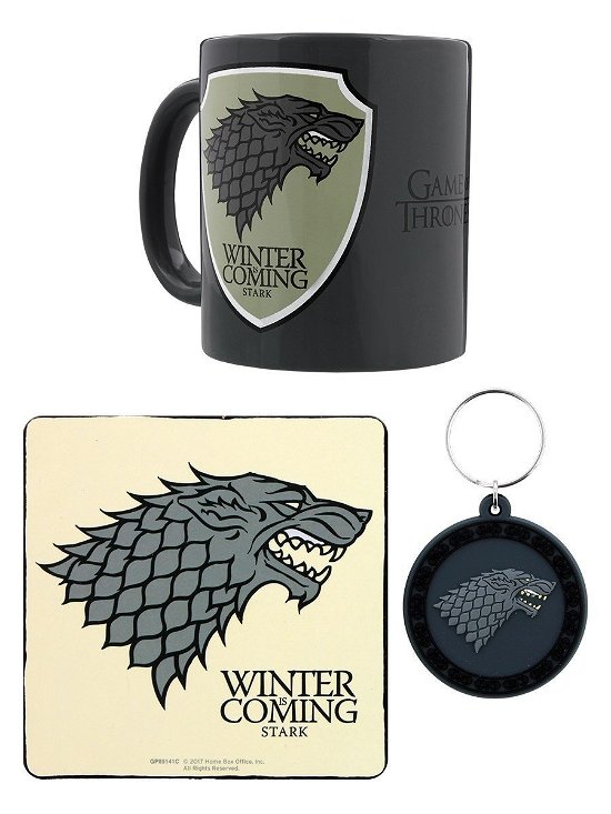 Stark (Mug & Coaster & Keychain) - Game of Thrones - Produtos - PYRAMID - 5050293851419 - 
