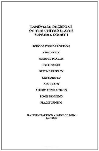 Cover for Steve Gilbert · Landmark Decisions of the United States Supreme Court I (Taschenbuch) (2011)