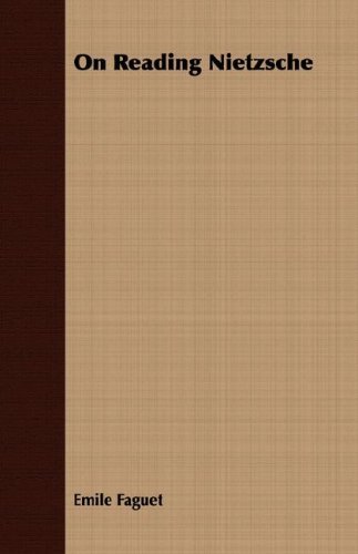 Cover for Emile Faguet · On Reading Nietzsche (Paperback Book) (2008)