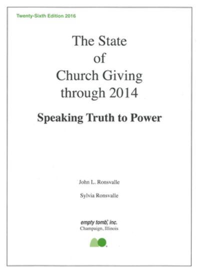 Cover for John Ronsvalle · State of Church Giving Through 2014 (N/A) (2016)