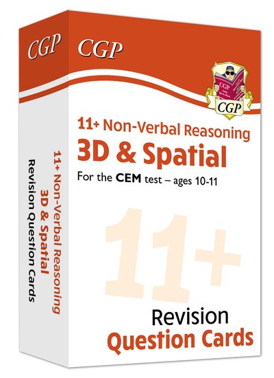 Cover for CGP Books · 11+ CEM Revision Question Cards: Non-Verbal Reasoning 3D &amp; Spatial - Ages 10-11 - CGP CEM 11+ Ages 10-11 (Hardcover bog) (2020)