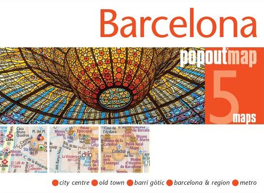 Cover for Popout Map · Barcelona PopOut Map - PopOut Maps (Landkart) [Fully revised and updated map edition] (2017)