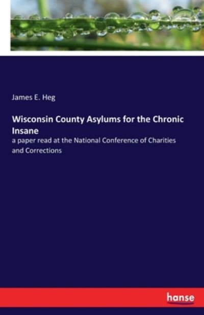 Cover for Heg · Wisconsin County Asylums for the Ch (Book) (2019)