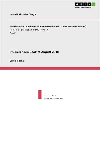 Cover for Harald Eichsteller · Studierenden-booklet August 2010 (Paperback Book) [German edition] (2010)