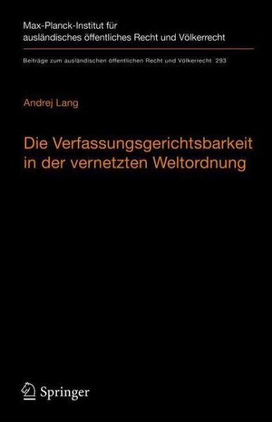 Cover for Lang · Die Verfassungsgerichtsbarkeit in (Bok) (2020)
