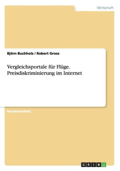 Cover for Buchholz · Vergleichsportale für Flüge. P (Book) (2015)