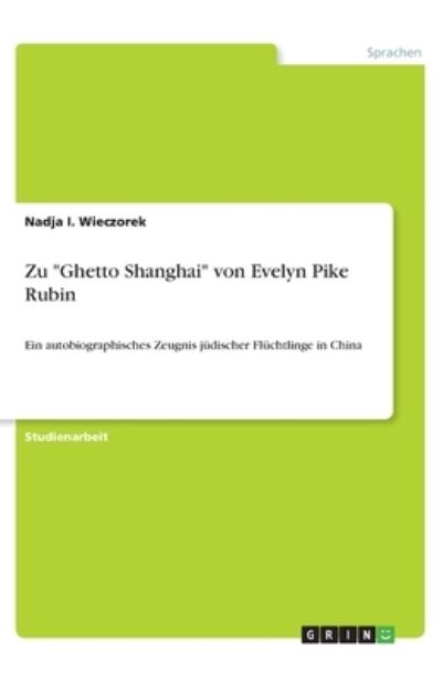 Cover for Wieczorek · Zu &quot;Ghetto Shanghai&quot; von Evel (Book)