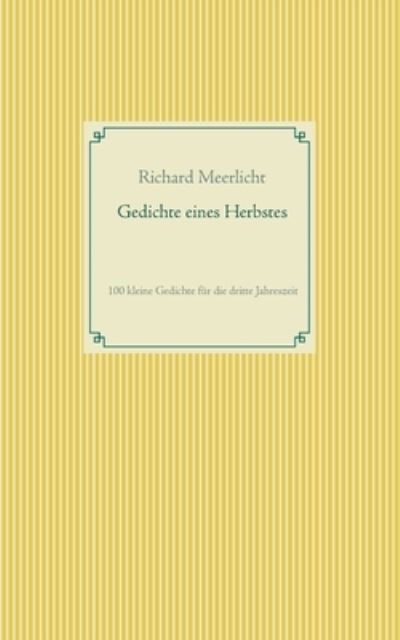 Cover for Meerlicht · Gedichte eines Herbstes (Book) (2020)