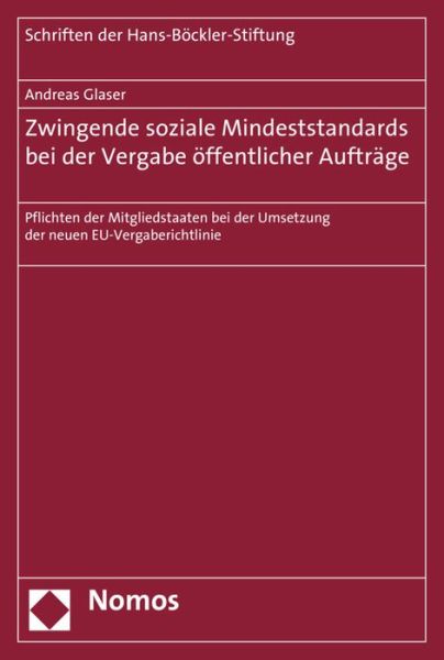 Cover for Glaser · Zwingende soziale Mindeststandar (Book) (2015)