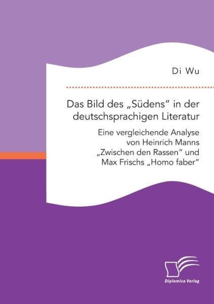 Cover for Wu · Das Bild des &quot;Südens&quot; in der deutsch (Buch) (2019)