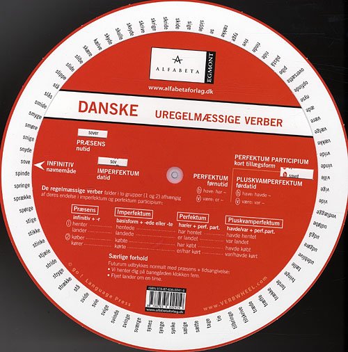 Cover for Go! Language Press · Dansk grammatik-hjul, Uregelmæssige verber (GAME) [1º edição] [Løsblade] (2008)