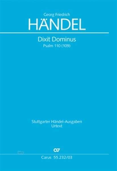 Cover for Handel · Dixit Dominus,KA.CV55.232/03 (Bog)
