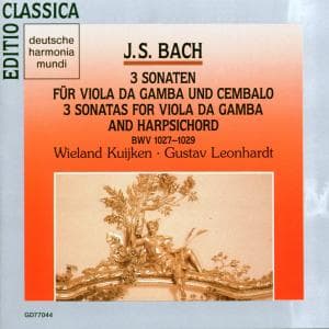 Cover for Kuijken Wieland / Leonhardt Gustav · 3 Sonatas for Viola Da Gamba and Harpsichord (CD) (1989)