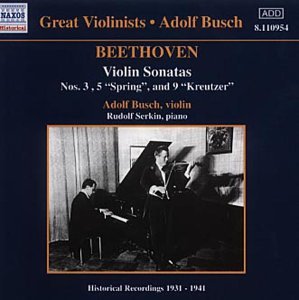 Cover for Busch,adolf / Serkin,rudolf · BUSCH:Beethoven-Violin Sonatas (CD) (2001)