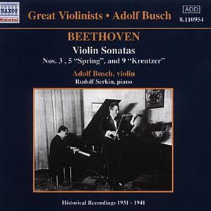 BUSCH:Beethoven-Violin Sonatas - Busch,adolf / Serkin,rudolf - Música - Naxos Historical - 0636943195420 - 23 de julho de 2001