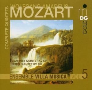 Complete Quintets 5 K 581 & K 407 - Mozart / Ensemble Villa Musica - Musiikki - MDG - 0760623118420 - tiistai 29. kesäkuuta 2004