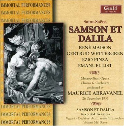 Samson et Delila 1936 - Wettergren / Pinza / List - Musik - GUILD - 0795754227420 - 11 mars 2004