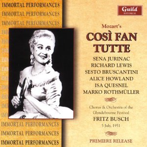 Cosi Fan Tutte: Glyndebourne 1951 - Mozart / Lewis / Rothmuller / Bruscantini / Busch - Musiikki - GUILD - 0795754230420 - tiistai 31. toukokuuta 2005