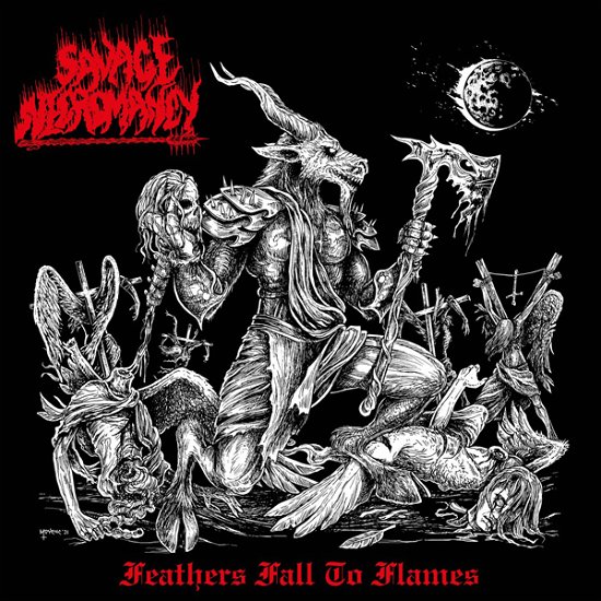 Savage Necromancy · Feathers Fall to Flames (Blood Red Vinyl) (LP) (2022)