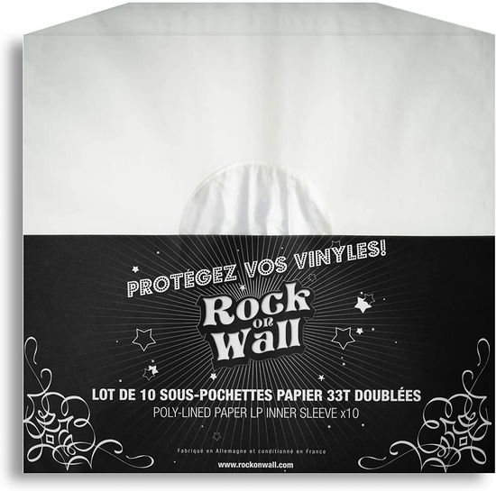 Music Protection - 10 X Lp 12 Inch Paper Inner Sleeve Antistatic Edged Incl Center Hole - White - Ro - Music Protection - Koopwaar - Rock On Wall - 3760155850420 - 