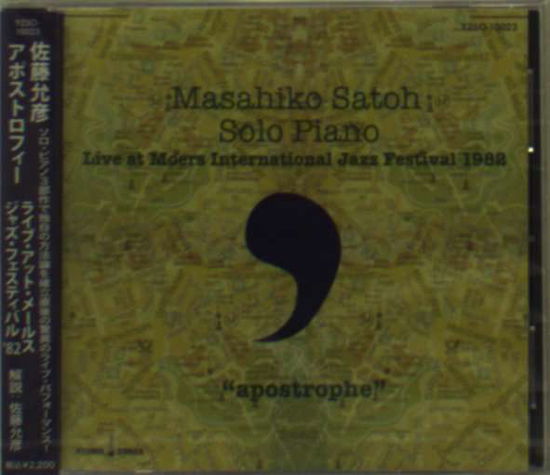 Cover for Satoh Masahiko · `apostrophe` Live at Moers International Jazz Festival 1982 (CD) [Japan Import edition] (2011)