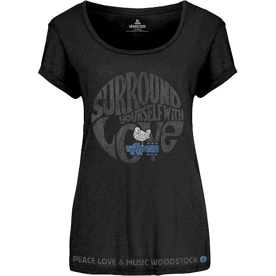 Woodstock Ladies T-Shirt: Surround Yourself - Woodstock - Merchandise - Perryscope - 5055979961420 - 