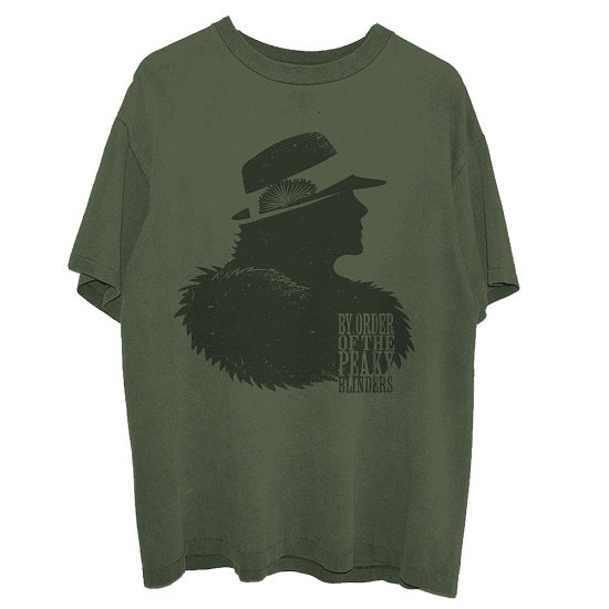 Cover for Peaky Blinders · Peaky Blinders Unisex T-Shirt: Polly Outline (T-shirt) [size S] [Green - Unisex edition]