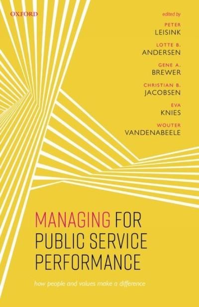 Cover for Managing for Public Service Performance: How People and Values Make a Difference (Gebundenes Buch) (2021)