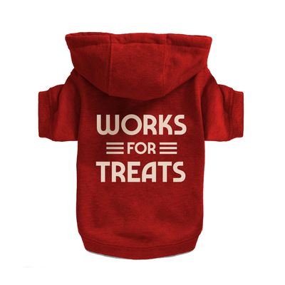 Works For Treats Dog Hoodie - S - Brass Monkey - Merchandise - Galison - 9780735375420 - 9. juni 2022