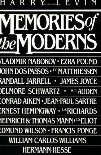 Cover for Harry Levin · Memories of the Moderns (Paperback Book) [Reprint edition] (1982)