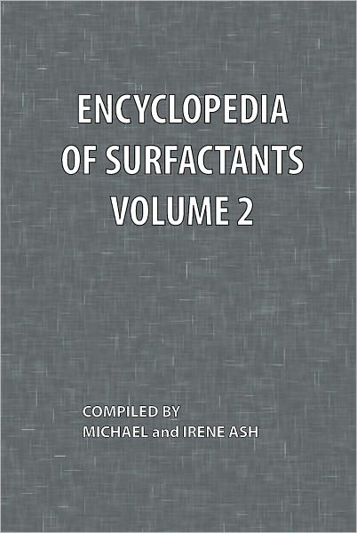 Cover for Michael Ash · Encyclopedia of Surfactants Volume 2 (Taschenbuch) (1981)