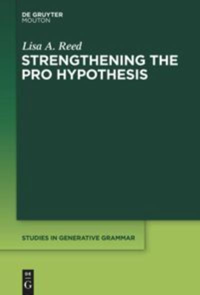Cover for Lisa A. Reed · Strengthening the PRO hypothesis (Book) (2013)