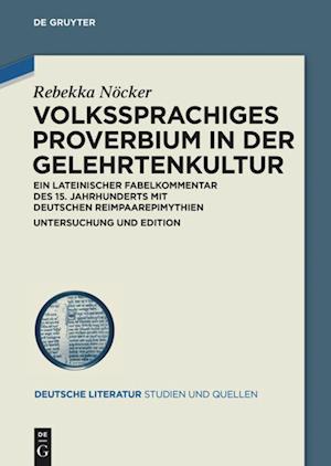 Cover for Rebekka Noecker · Volkssprachiges Proverbium in der Gelehrtenkultur (Hardcover Book) (2015)