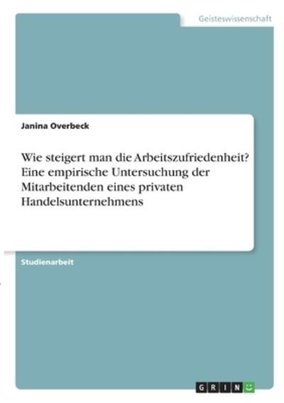 Cover for Overbeck · Wie steigert man die Arbeitszu (N/A)
