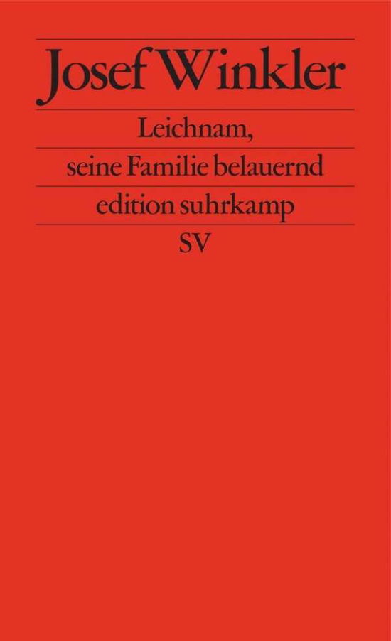 Cover for Josef Winkler · Edit.suhrk.2442 Winkler.leichnam (Book)