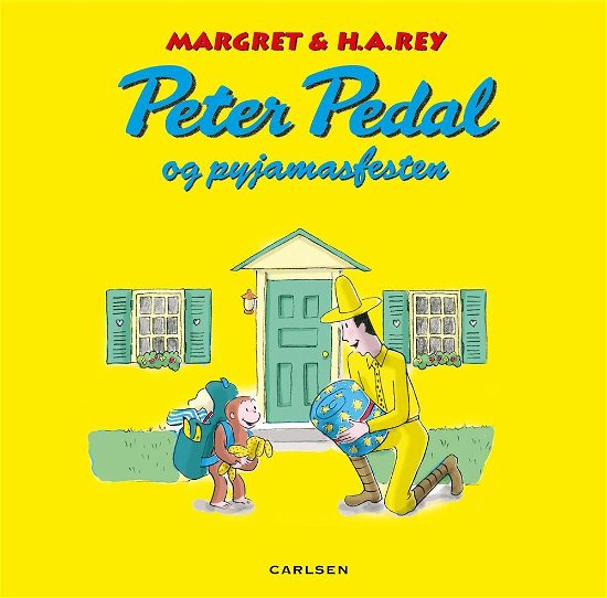 Cover for H. A. Rey; Margret Rey · Peter Pedal og pyjamasfesten (Bound Book) [1. Painos] (2017)