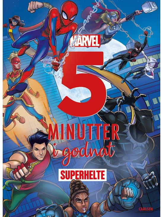 Marvel · Fem minutter i godnat: Fem minutter i godnat - Superhelte (Bound Book) [1st edition] (2023)