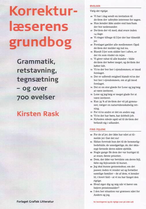 Cover for Kirsten Rask · Korrekturlæserens grundbog (Paperback Book) [2nd edition] [Paperback] (2013)