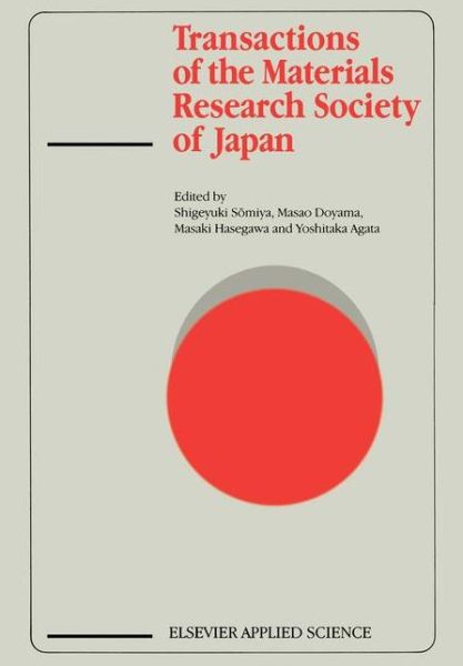 Cover for S Somiya · Transactions of the Materials Research Society of Japan (Paperback Book) [Softcover reprint of the original 1st ed. 1990 edition] (2011)