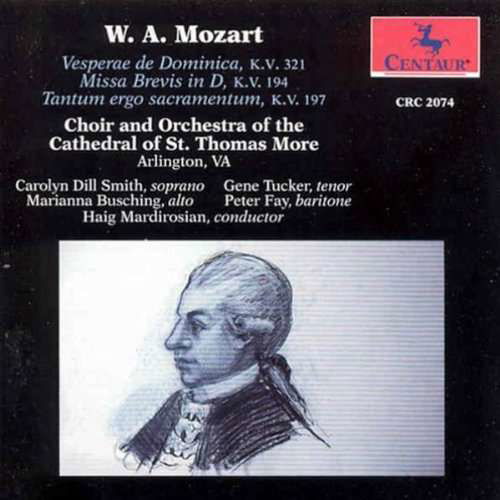 Cover for Mozart / St. Thomas More Cathedral / Madrirosian · Vespers / Missa Brevis (CD) (1993)