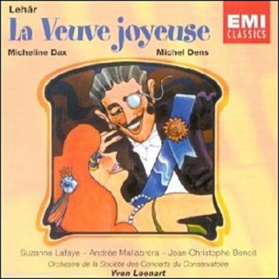 Cover for Dax / Dens / Leenart · Lehar: La Veuve Joyeuse (CD) (2003)